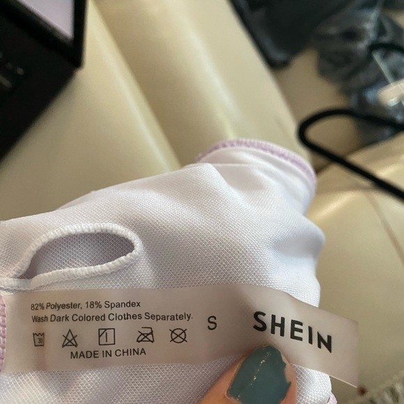 Purple bathing suit with sparkles size small - Picture 4 of 6